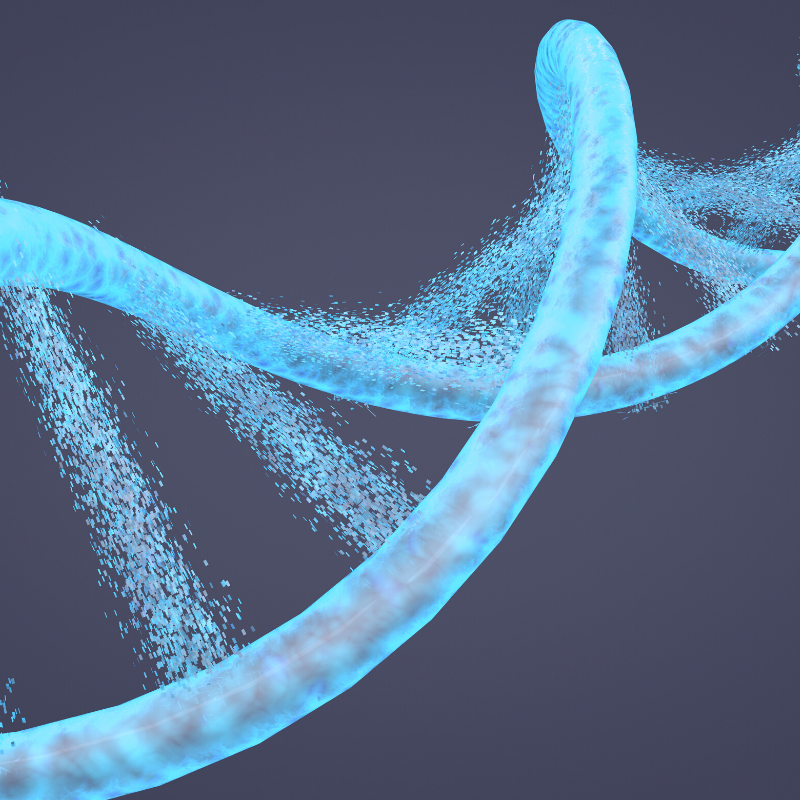 blue toned DNA strand